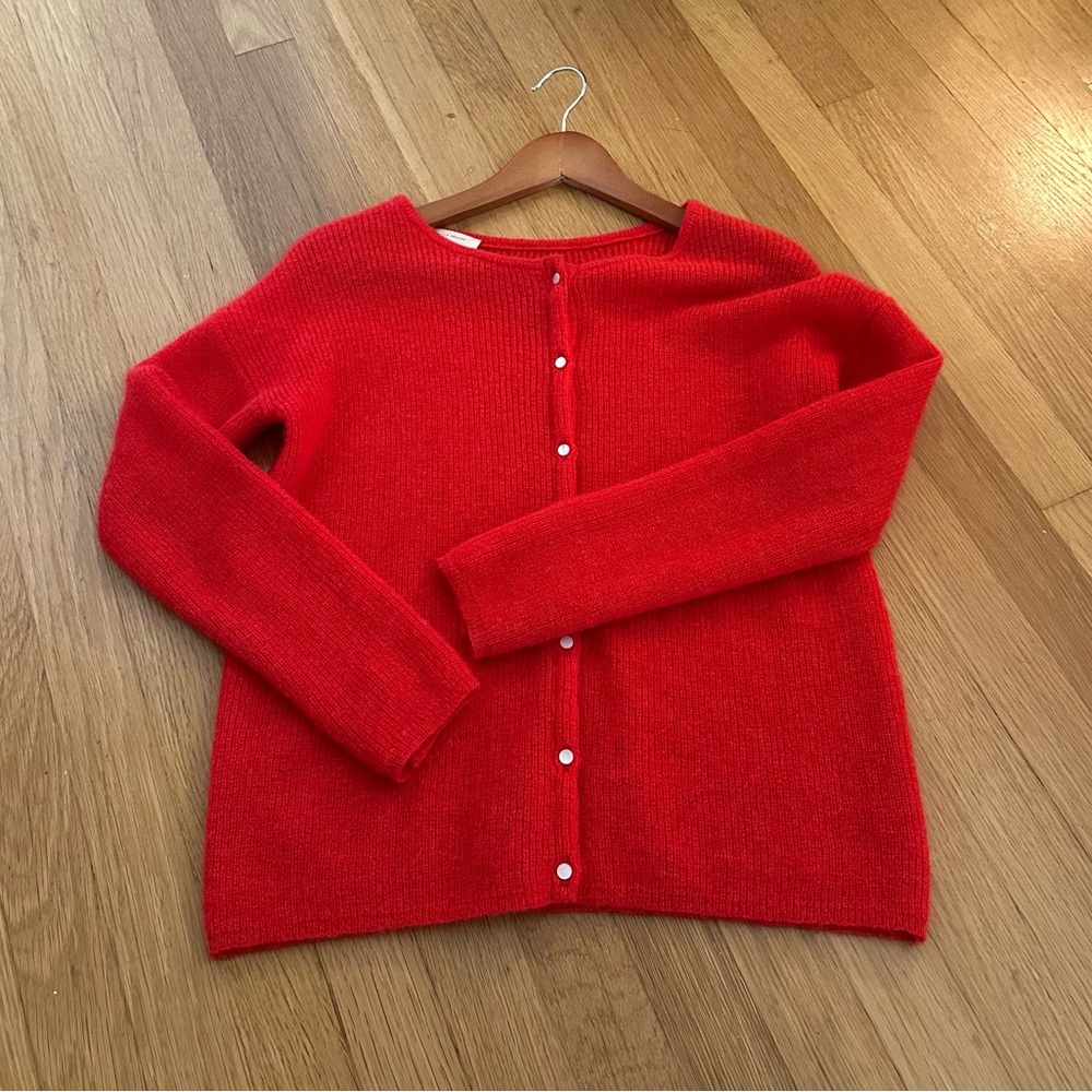 SEZANE Gaspard Cardigan Red